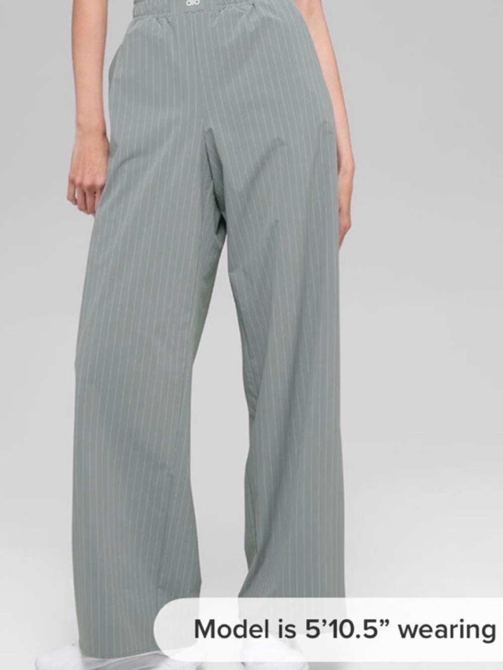 ISO Alo Yoga Pinstripe Daylight Boxer Pants in Lunar Grey